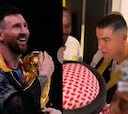 Periodista viste a Cristiano de Messi, le regala su propio “bisht”