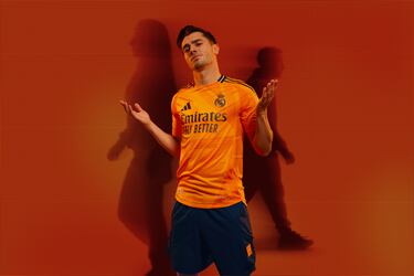 El naranja, protagonista de la segunda equipación del Real Madrid