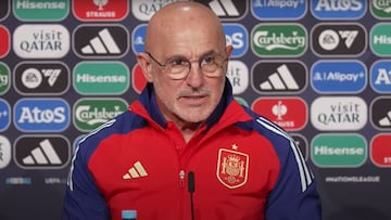 De la Fuente, en la conferencia de prensa previa a la final de la Nations League ante Portugal.