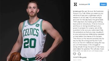 La emotiva carta de Kobe Bryant a Hayward