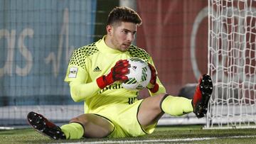 Luca Zidane, en un partido con el Castilla.