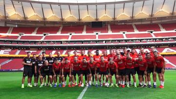 Atlético Madrid train at Wanda Metropolitano for the first time