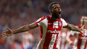 Thomas Lemar celebra su gol al Barcelona.