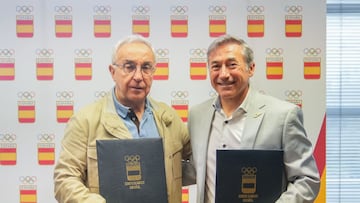 Alejandro Blanco (COE) con Alberto López (Joma).