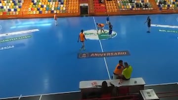 La brutal agresión de un jugador de fútbol sala al árbitro en Cuenca