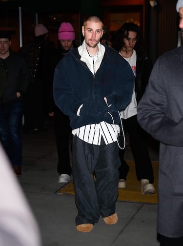 Justin Bieber visto el 30 de enero de 2025 en la ciudad de Nueva York.