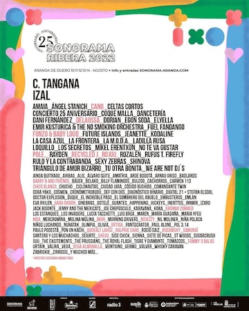 El cartel del Sonorama Ribera 2022.