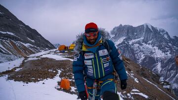 Álex Txikon, en el Manaslu.