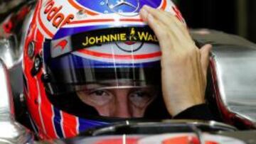 Button, en el box de McLaren.
