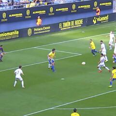 Al Cádiz le pitan el penalti más polémico de LaLiga 1|2|3: se tropieza solo delante del árbitro