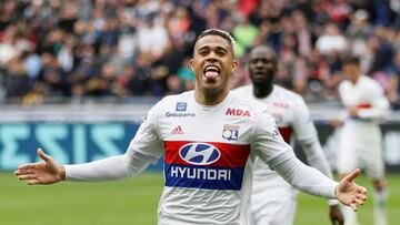 El delantero del Olympique de Lyon, Mariano Díaz, durante un partido.