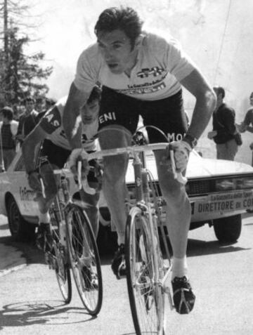 EDDY MERCKX. Igualó los récords de Binda y Coppi al adjudicarse cinco veces el Giro: 1968, 1970, 1972, 1973 y 1974. También ganó 25 etapas y fue 76 días líder.