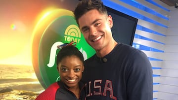 Zac Efron y Simone Biles, unidos desde 2016: cómo empezó su amistad