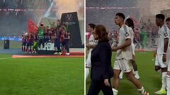 Regocijo culé con esta toma de la plantilla del Madrid cuando Ter Stegen levanta la Supercopa