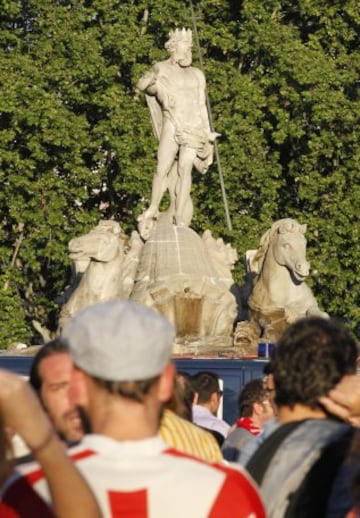 La celebración en la plaza de Neptuno