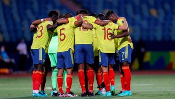 Jugadores de la Selecci&oacute;n Colombia en partido ante Venezuela en Copa Am&eacute;rica