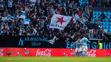 La afición del Celta en Balaídos.