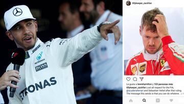 Lewis Hamilton y el me gusta que dio a Instagram a una crítica a la FIA.