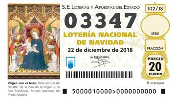 03347: Premio Gordo de Navidad 2018 del Sorteo de la Lotería