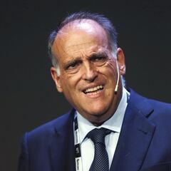 Tebas: "Florentino está detrás de la Superliga de Bartomeu"