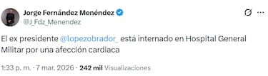 ¿AMLO está hospitalizado en el Hospital Central Militar? Esto es lo que se sabe