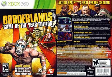 borderlands game of the year edition xbox 360 portada box art
