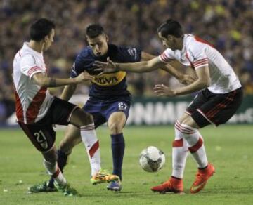 Boca Juniors igualó en la Bombonera ante River Plate 0-0 en la semifinal de ida de la Copa Sudamericana. 