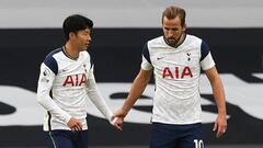 Kane y Son, durante un partido con el Tottenham.