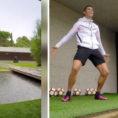 Cristiano a pelotazos con drones, y sí, acabó en 'siuuuuu'