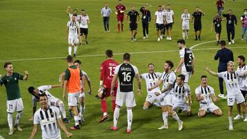 El Castellón, tras lograr el ascenso.