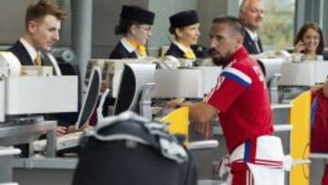Franck Ribéry, en un aeropuerto.