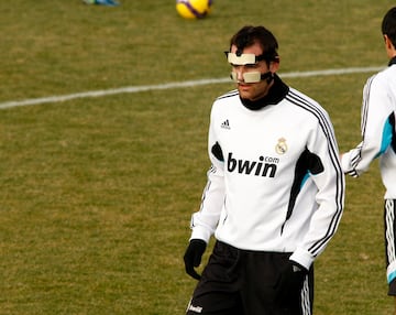 Metzelder en un entrenamiento del Real Madrid (noviembre 2008).