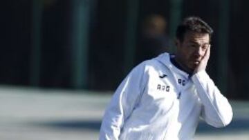 Resino, durante un entrenamiento.