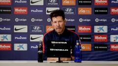 Simeone hablando en rueda de prensa