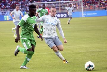 Wayne Rooney in action against Gor Mahia.