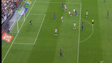 Suarez appeared to be offside and impeding the view of the keeper during Messi's first goal