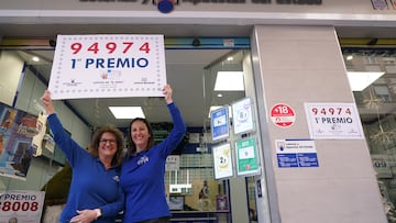 Administración Nº 59 La Biznaga que ha dado el Primer Premio de la Lotería del Niño. A 6 de enero de 2023, en Málaga (Andalucía, España). El número 94.974, agraciado con el primer premio de dos millones de euros a la serie y 200.000 euros al décimo en el sorteo extraordinario de El Niño de Loterías y Apuestas de Estado, celebrado este sábado, ha sido vendido en todas las provincias de Andalucía salvo en las de Córdoba y Huelva.
06 ENERO 2024
Álex Zea / Europa Press
06/01/2024