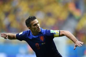 0-1. Van Persie celebra el primer gol.