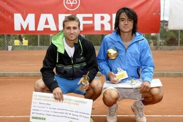 Taro Daniel (derecha), cuando se proclamo campéon de un Futures jugado en Barcelona en 2013, durante la época en la que vivió en Valencia.