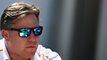 MELBOURNE, AUSTRALIA - MARCH 22: McLaren Executive Director Zak Brown looks on in the Paddock during previews ahead of the Australian Formula One Grand Prix at Albert Park on March 22, 2018 in Melbourne, Australia. (Photo by Mark Thompson/Getty Images)