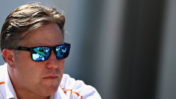 MELBOURNE, AUSTRALIA - MARCH 22:  McLaren Executive Director Zak Brown looks on in the Paddock during previews ahead of the Australian Formula One Grand Prix at Albert Park on March 22, 2018 in Melbourne, Australia.  (Photo by Mark Thompson/Getty Images)