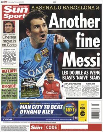 Portadas de la prensa mundial