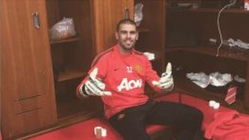 Vald&eacute;s colg&oacute; una foto la semana pasada en el vestuario de Old Trafford