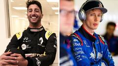 Daniel Ricciardo y Brendon Hartley.