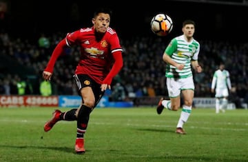 Alexis Sánchez on his United debut against Yeovil Town.