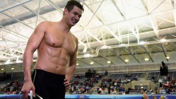 Nathan Adrian, tras ganar la final de los 50 metros libre en los Campeonatos Nacionales de Nataci&oacute;n de Estados Unidos celebrados en Greensboro.