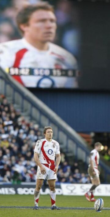 08/03/08. Torneo VI Naciones. Escocia-Inglaterra. Jonny Wilkinson supera el record de Neil Jenkins de 1090 puntos en partidos internacionales.
