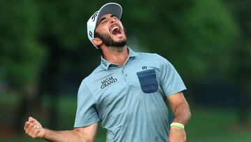 Max Homa celebra su triunfo en el Wells Fargo del PGA Tour.
