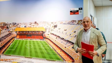 Luis de la Fuente, en Mestalla.