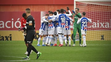 14/02/21 PARTIDO SEGUNDA A RCD MALLORCA - RCD ESPANYOL FINAL DEL PARTIDO ALEGRIA